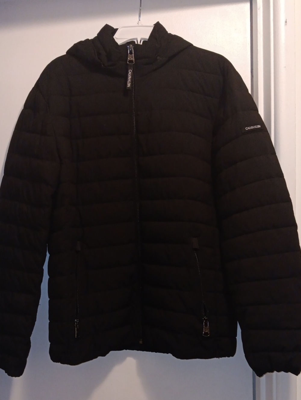 Calvin Klein Men's Black Quilted Hooded Puffer Jacket